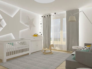 Sypialnia i pokój dziecięcy w stylu nowoczesnym, SO INTERIORS ARCHITEKTURA WNĘTRZ SO INTERIORS ARCHITEKTURA WNĘTRZ Babyzimmer