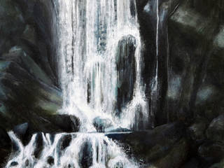 Buy “Waterfall” Contemporary Painting Online, Indian Art Ideas Indian Art Ideas ІлюстраціїКартини та картини