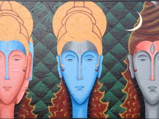 Purchase “Tridev” Modern Painting at Indian Art Ideas, Indian Art Ideas Indian Art Ideas ArtworkPictures & paintings