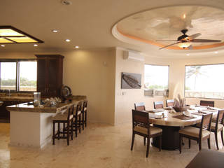 Villa Escapar, DHI Riviera Maya Architects & Contractors DHI Riviera Maya Architects & Contractors Eclectic style dining room
