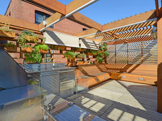 DC Roof Deck, ARCHI-TEXTUAL, PLLC ARCHI-TEXTUAL, PLLC Modern balcony, veranda & terrace