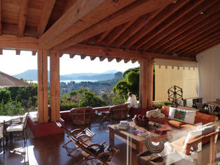 Casa PT-A, VÁZQUEZ DEL MERCADO - ARQUITECTURA VÁZQUEZ DEL MERCADO - ARQUITECTURA Minimalistische balkons, veranda's en terrassen