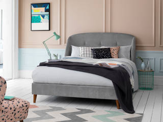 Upholstered Bed Frames, Button & Sprung Button & Sprung BedroomBeds & headboards Grey