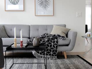 Möblierte Musterwohnung in Umiken, Wohnvision Homestaging Wohnvision Homestaging Scandinavische woonkamers