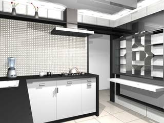 Apartamento residencial Morumbi, tsmarquiteto tsmarquiteto Built-in kitchens Ceramic