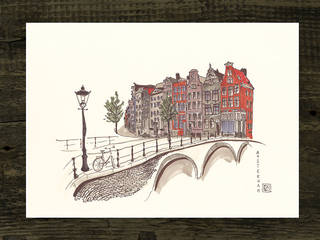 CITY ILLUSTRATIONS, Jouravel Design Jouravel Design 客廳 紙