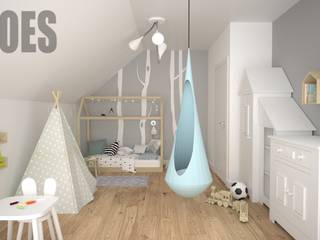 Pokój dla dziecka w stylu skandynawskim, OES architekci OES architekci Chambre d'enfant scandinave Bois Effet bois