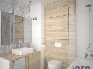Skandynawska łazienka, OES architekci OES architekci Scandinavian style bathroom Granite Grey