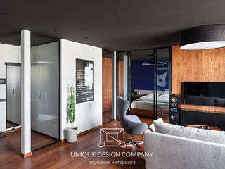 Apartment on Filimonova street Minsk, Unique Design Company Unique Design Company Гостиная в стиле модерн