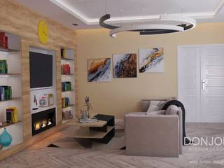 Дизайн интерьера коттеджа, DONJON DONJON Modern living room