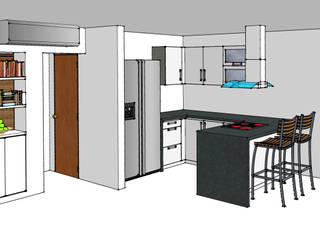 Lo primero: Un render de tu cocina #2, Remodelar Proyectos Integrales Remodelar Proyectos Integrales Moderne Küchen Quarz Weiß