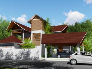 ANIL KUMAR RESIDENCE, GREENcanopy innovations GREENcanopy innovations Garages prefabricados