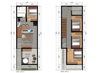 #01 - Erni Ami (ERNAMI) Gallery House, SODA Indonesia SODA Indonesia Detached home Plywood