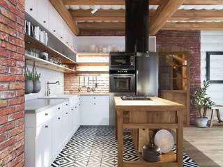 Dom w Grajowie , MIKOŁAJSKAstudio MIKOŁAJSKAstudio Country style kitchen