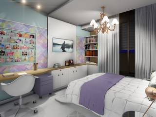 Quarto de adolescente, Okla Arquitetura Okla Arquitetura غرفة نوم MDF