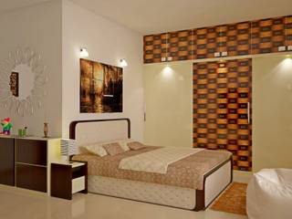 Sobha City, 3 BHK - Mr. Agrawal, DECOR DREAMS DECOR DREAMS モダンスタイルの寝室