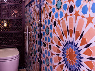 Décoration des toilettes dans le style des 1001 nuits, Joseph Vithaya Joseph Vithaya Kamar Mandi Gaya Mediteran Keramik