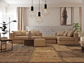 Maadi apartment renovation, Lamia Alhaddad designs Lamia Alhaddad designs Eclectic style living room