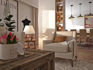 Maadi apartment renovation, Lamia Alhaddad designs Lamia Alhaddad designs Eclectic style living room