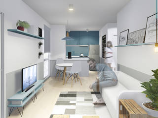 Concurso Meu Decorado, Escaleno Arquitetos Associados Escaleno Arquitetos Associados Salones minimalistas