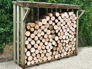 Log Stores, Wonkee Donkee Forest Garden Wonkee Donkee Forest Garden Garasi Gaya Rustic