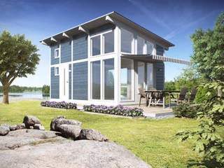 Tiny House design woning uit Finland, Scandivik Buitenleven Scandivik Buitenleven Casas de campo Madera Acabado en madera