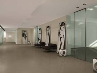 Fashion Company Headquarter in Hangzhou China, A+10 architettura design A+10 architettura design Modern Corridor, Hallway and Staircase Glass