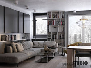 Dom nad Jazem, MIKOŁAJSKAstudio MIKOŁAJSKAstudio Eclectic style living room