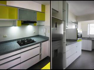 Dos Cocinas Pequeñas con gran personalidad, A3 Interiors A3 Interiors 모던스타일 주방 마분지