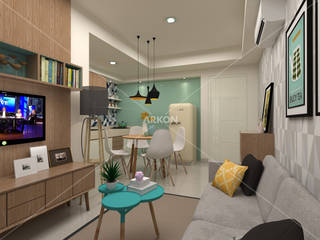 3D Apartment Trivium Terace, Cikarang Bekasi, ARKON ARKON Scandinavische woonkamers