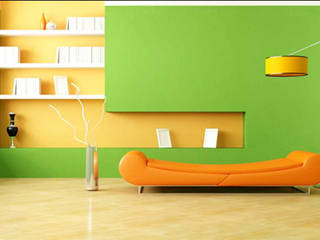 homify.co.id Paredes y pisos de estilo minimalista Verde
