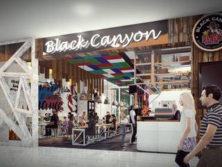 Black Canyon, Pr+ Architect Pr+ Architect Comedores de estilo industrial