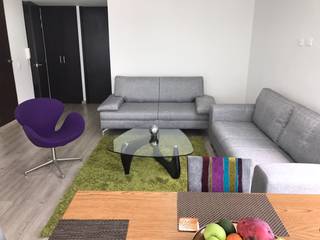 Apartamento en Bogotá Calle 100, MBdesign MBdesign غرفة المعيشة
