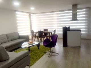 Apartamento en Bogotá Calle 100, MBdesign MBdesign غرفة المعيشة