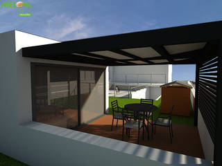 Churrasco e pérgola, Melom Criações Melom Criações Modern Garden