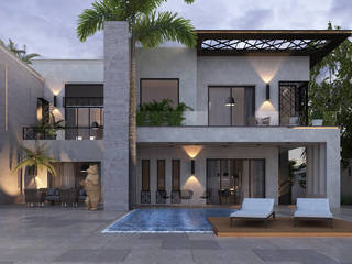 Residential villa complex, SIA design studio SIA design studio منزل عائلي كبير