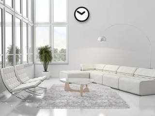 Living Room Wall Styling, Just For Clocks Just For Clocks Salones de estilo moderno Plástico