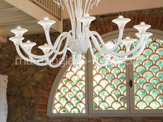 Lampadari Moderni, MGS - Murano Glass Shop MGS - Murano Glass Shop 모던스타일 다이닝 룸 유리