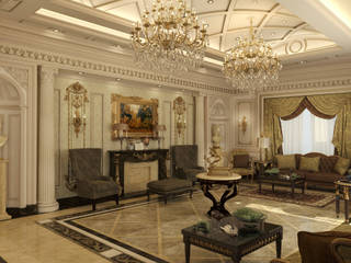 Classic Villa Reception , Rêny Rêny راهرو سبک کلاسیک، راهرو و پله