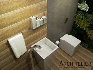 Lavabo Eco, Architelier Arquitetura e Urbanismo Architelier Arquitetura e Urbanismo Rustic style bathroom