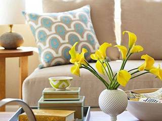 Tablescapes with Coffee, Spacio Collections Spacio Collections Living roomSofas & armchairs Chipboard Yellow