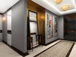 Apartment in Palace Green, AR Architecture AR Architecture Modern corridor, hallway & stairs