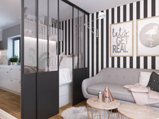 Studio à Paris, 15e arrondissement, KAST design KAST design غرفة المعيشة