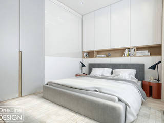 Интерьер однокомнатной студии, One Line Design One Line Design Industrial style bedroom