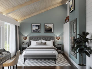 Дом из клееного бруса в Репино, Wide Design Group Wide Design Group Спальня в классическом стиле