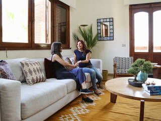 Ecclectic family room, Habiba Helal Habiba Helal غرفة المعيشة