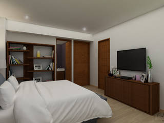 Departamento en Guadalajara, Citlali Villarreal Interiorismo & Diseño Citlali Villarreal Interiorismo & Diseño Modern style bedroom