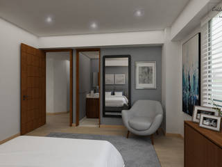 Departamento en Guadalajara, Citlali Villarreal Interiorismo & Diseño Citlali Villarreal Interiorismo & Diseño Modern Bedroom