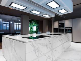 MOBILIARIO EN NEOLITH "CALACATTA", MARMOLERÍA VENEZIANO MARMOLERÍA VENEZIANO Cocinas modernas