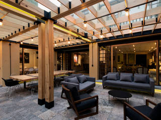Cubierta de Madera, DOSA STUDIO DOSA STUDIO Modern balcony, veranda & terrace Wood Wood effect
